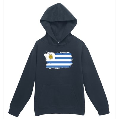 Vintage Uruguay Flag Urban Pullover Hoodie