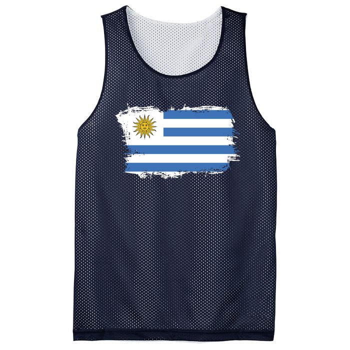 Vintage Uruguay Flag Mesh Reversible Basketball Jersey Tank