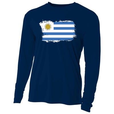 Vintage Uruguay Flag Cooling Performance Long Sleeve Crew