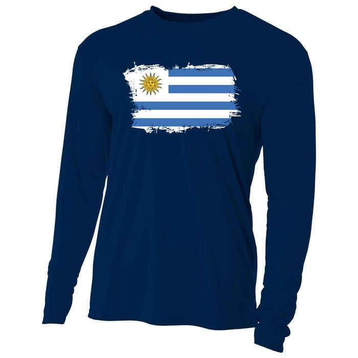 Vintage Uruguay Flag Cooling Performance Long Sleeve Crew