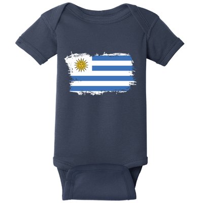Vintage Uruguay Flag Baby Bodysuit