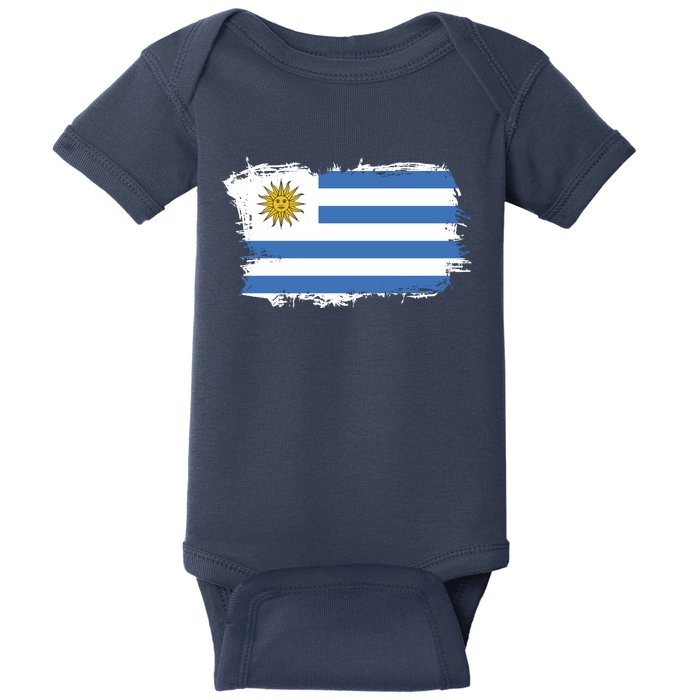 Vintage Uruguay Flag Baby Bodysuit