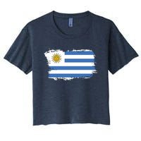 Vintage Uruguay Flag Women's Crop Top Tee