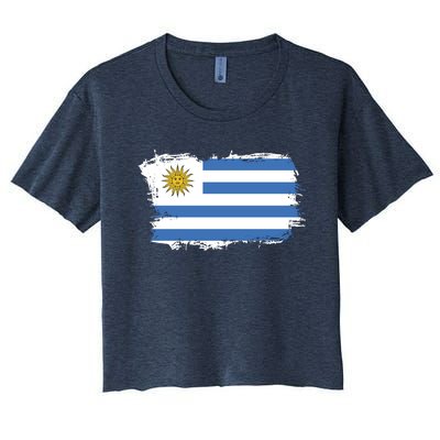 Vintage Uruguay Flag Women's Crop Top Tee