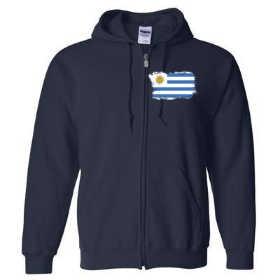 Vintage Uruguay Flag Full Zip Hoodie