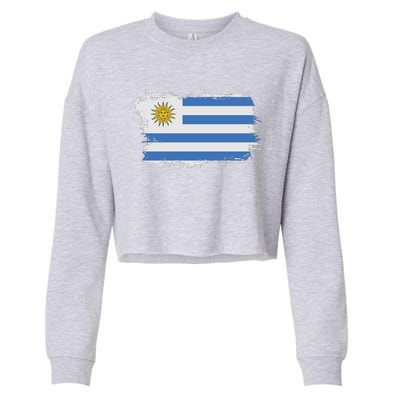 Vintage Uruguay Flag Cropped Pullover Crew