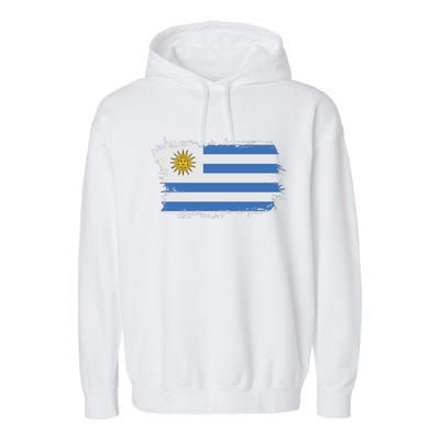 Vintage Uruguay Flag Garment-Dyed Fleece Hoodie