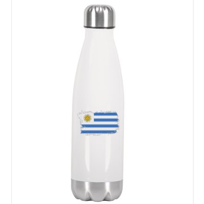 Vintage Uruguay Flag Stainless Steel Insulated Water Bottle