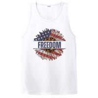 Vintage USA Flag Sunflower 4th Of July PosiCharge Competitor Tank