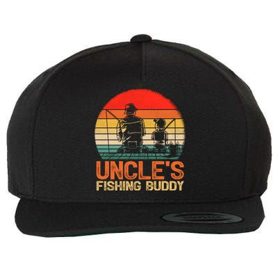 Vintage Uncle's Fishing Buddy Fishing Father's Day Gift Wool Snapback Cap