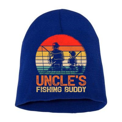 Vintage Uncle's Fishing Buddy Fishing Father's Day Gift Short Acrylic Beanie