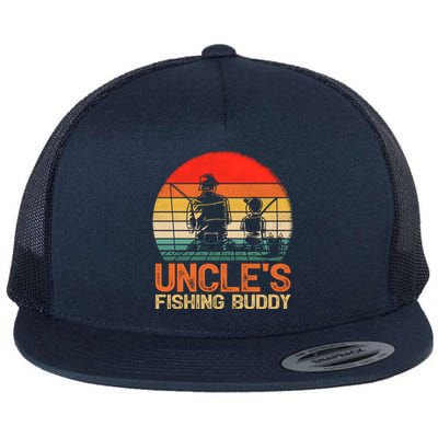 Vintage Uncle's Fishing Buddy Fishing Father's Day Gift Flat Bill Trucker Hat