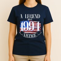 Vintage Usa Flag A Legend Since 1994 30th Birthday T-Shirt