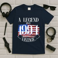 Vintage Usa Flag A Legend Since 1994 30th Birthday T-Shirt