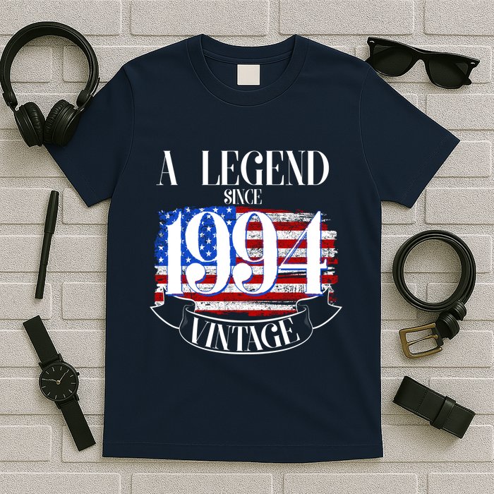 Vintage Usa Flag A Legend Since 1994 30th Birthday T-Shirt