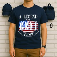 Vintage Usa Flag A Legend Since 1994 30th Birthday T-Shirt