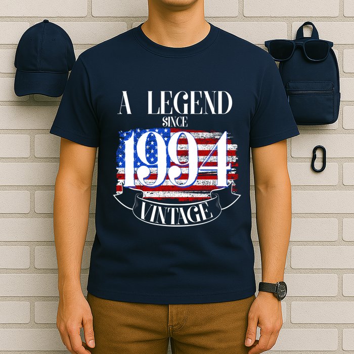 Vintage Usa Flag A Legend Since 1994 30th Birthday T-Shirt