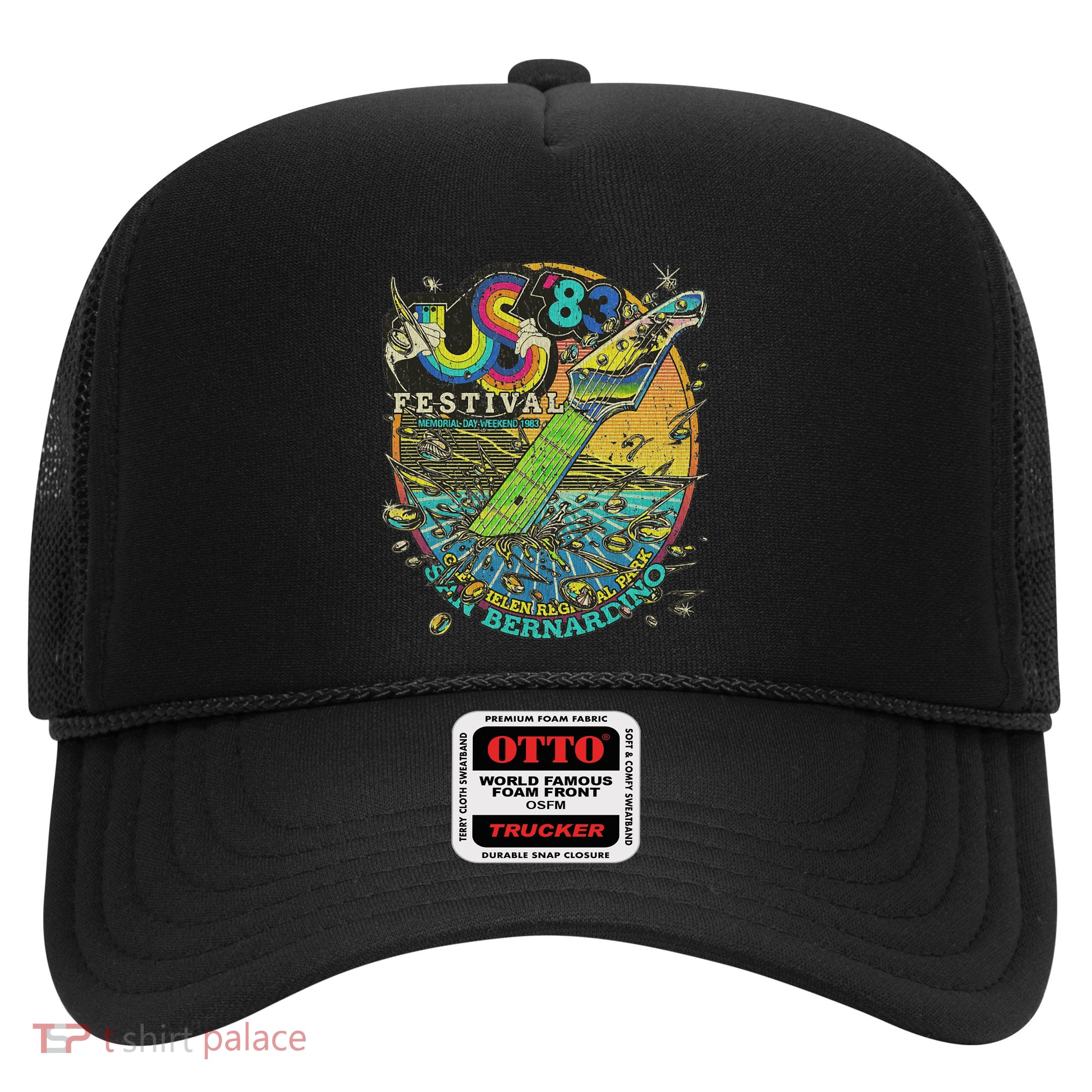 Vintage Us Festival 1983 Colorful Rainbow Music Fest Us 70s Trucker Hat