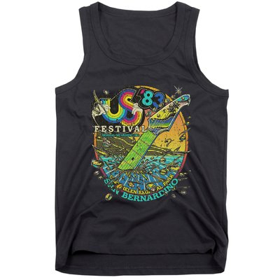Vintage Us Festival 1983 Colorful Rainbow Music Fest Us 70s Tank Top