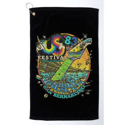 Vintage Us Festival 1983 Colorful Rainbow Music Fest Us 70s Golf Towel