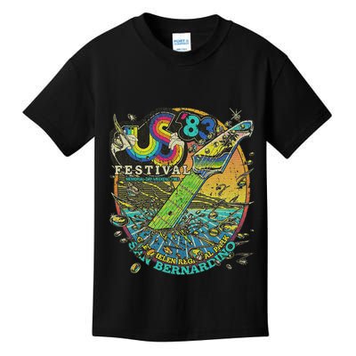 Vintage Us Festival 1983 Colorful Rainbow Music Fest Us 70s Kids T-Shirt