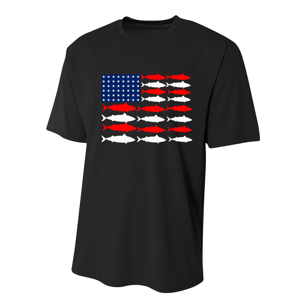Vintage Usa Fish American Flag Fishing Patriotic Fisher Cool Gift Youth Performance Sprint T-Shirt