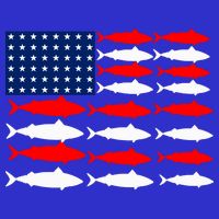 Vintage Usa Fish American Flag Fishing Patriotic Fisher Cool Gift T-Shirt