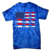 Vintage Usa Fish American Flag Fishing Patriotic Fisher Cool Gift Tie-Dye T-Shirt