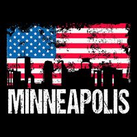 Vintage Us Flag American City Skyline Minneapolis Minnesota Backpack