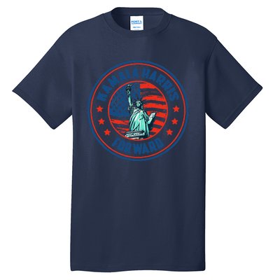 Vintage Us Flag Kamala Harris Forward Election 2024 Tall T-Shirt