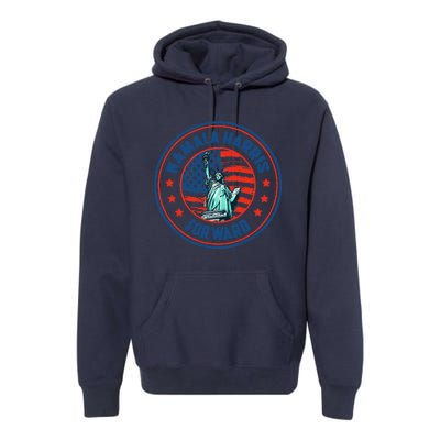 Vintage Us Flag Kamala Harris Forward Election 2024 Premium Hoodie