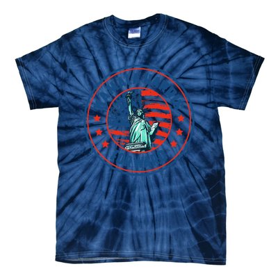 Vintage Us Flag Kamala Harris Forward Election 2024 Tie-Dye T-Shirt