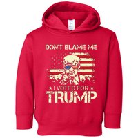 Vintage Usa Flag Dont Blame Me I Voted For Trump On Back Toddler Hoodie