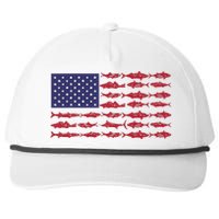 Vintage USA Fish American Flag Fishing Gifts ABS001 Snapback Five-Panel Rope Hat