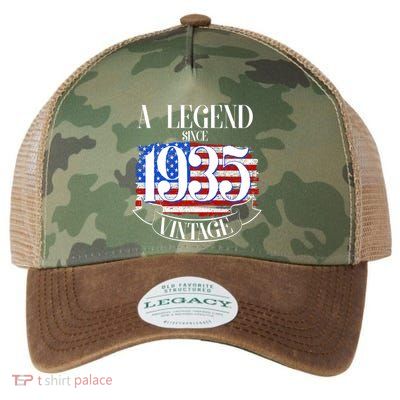 Vintage Usa Flag A Legend Since 1935 90th Birthday Legacy Tie Dye Trucker Hat