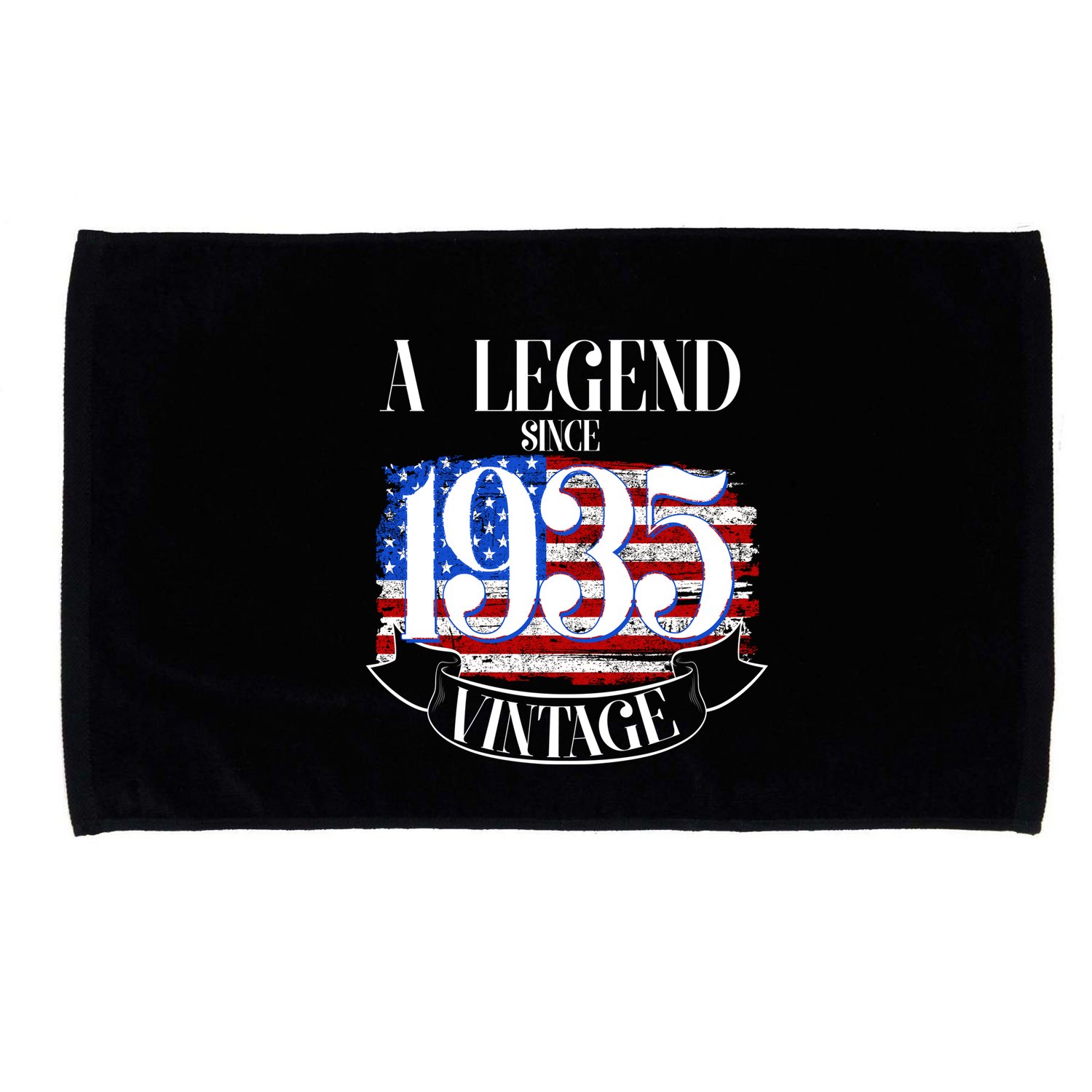 Vintage Usa Flag A Legend Since 1935 90th Birthday Microfiber Hand Towel
