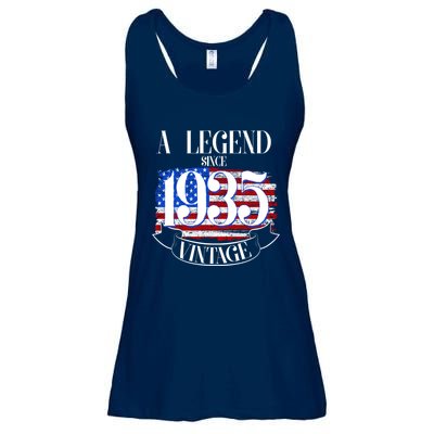 Vintage Usa Flag A Legend Since 1935 90th Birthday Ladies Essential Flowy Tank