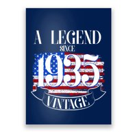 Vintage Usa Flag A Legend Since 1935 90th Birthday Poster