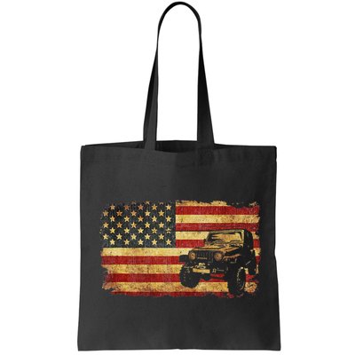Vintage US Flag Off Road Vehicle 4x4 Off Road Bag