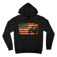 Vintage US Flag Off Road Vehicle 4x4 Off Road Tall Hoodie