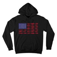 Vintage USA Fish American Flag Fishing Gifts ABS001 Hoodie