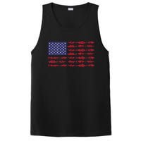 Vintage USA Fish American Flag Fishing Gifts ABS001 PosiCharge Competitor Tank