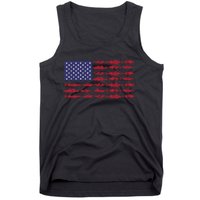 Vintage USA Fish American Flag Fishing Gifts ABS001 Tank Top