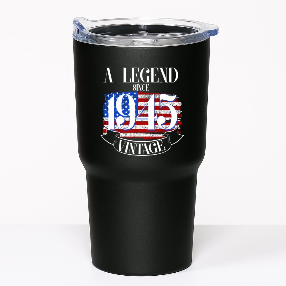 Vintage Usa Flag A Legend Since 1945 80th Birthday Tumbler