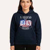 Vintage Usa Flag A Legend Since 1945 80th Birthday Hoodie