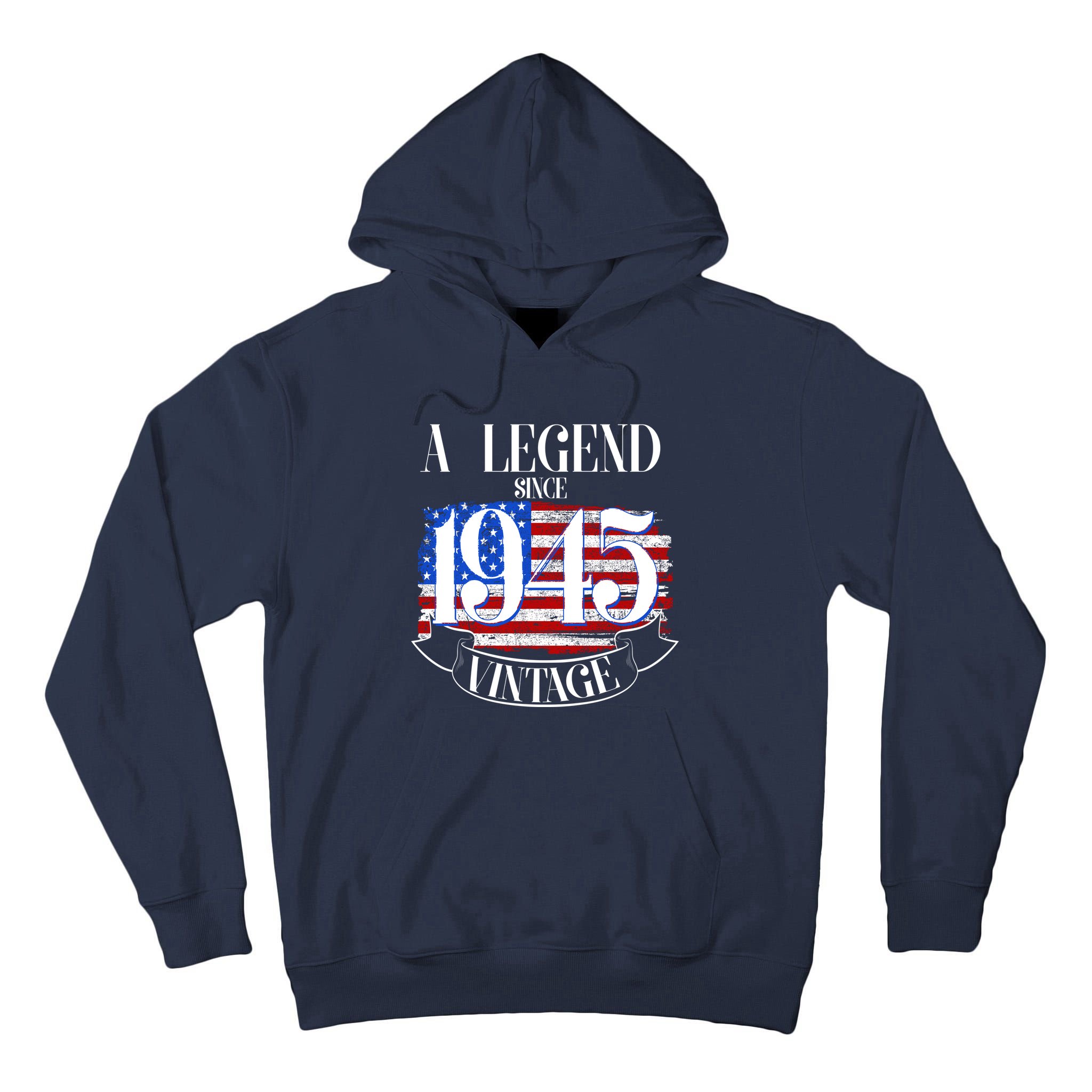 Vintage Usa Flag A Legend Since 1945 80th Birthday Tall Hoodie