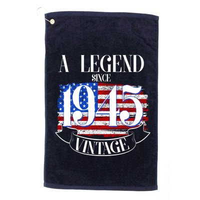 Vintage Usa Flag A Legend Since 1945 80th Birthday Golf Towel