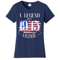 Vintage Usa Flag A Legend Since 1945 80th Birthday Women's T-Shirt