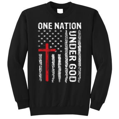 Vintage USA Flag Christian Faith Family Freedom Sweatshirt