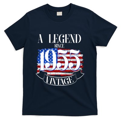 Vintage Usa Flag A Legend Since 1955 70th Birthday T-Shirt